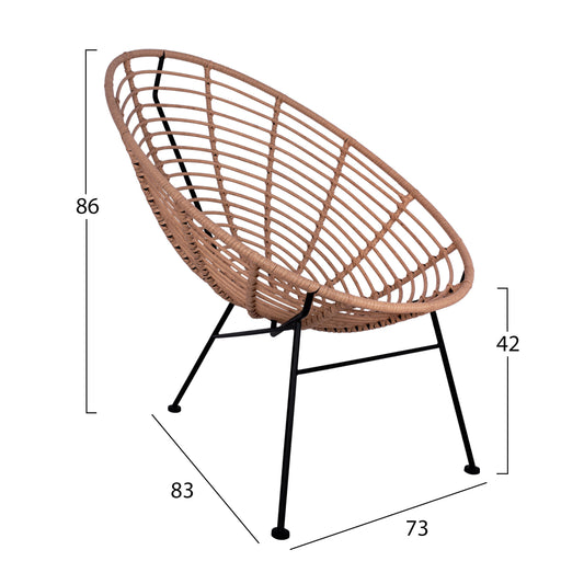 ΣΕΤ ΕΞΩΤΕΡΙΚΟΥ ΧΩΡΟΥ 3 ΤΜΧ ALLEGRA ΜΠΕΖ WICKER ΜΕΤΑΛΛΟ