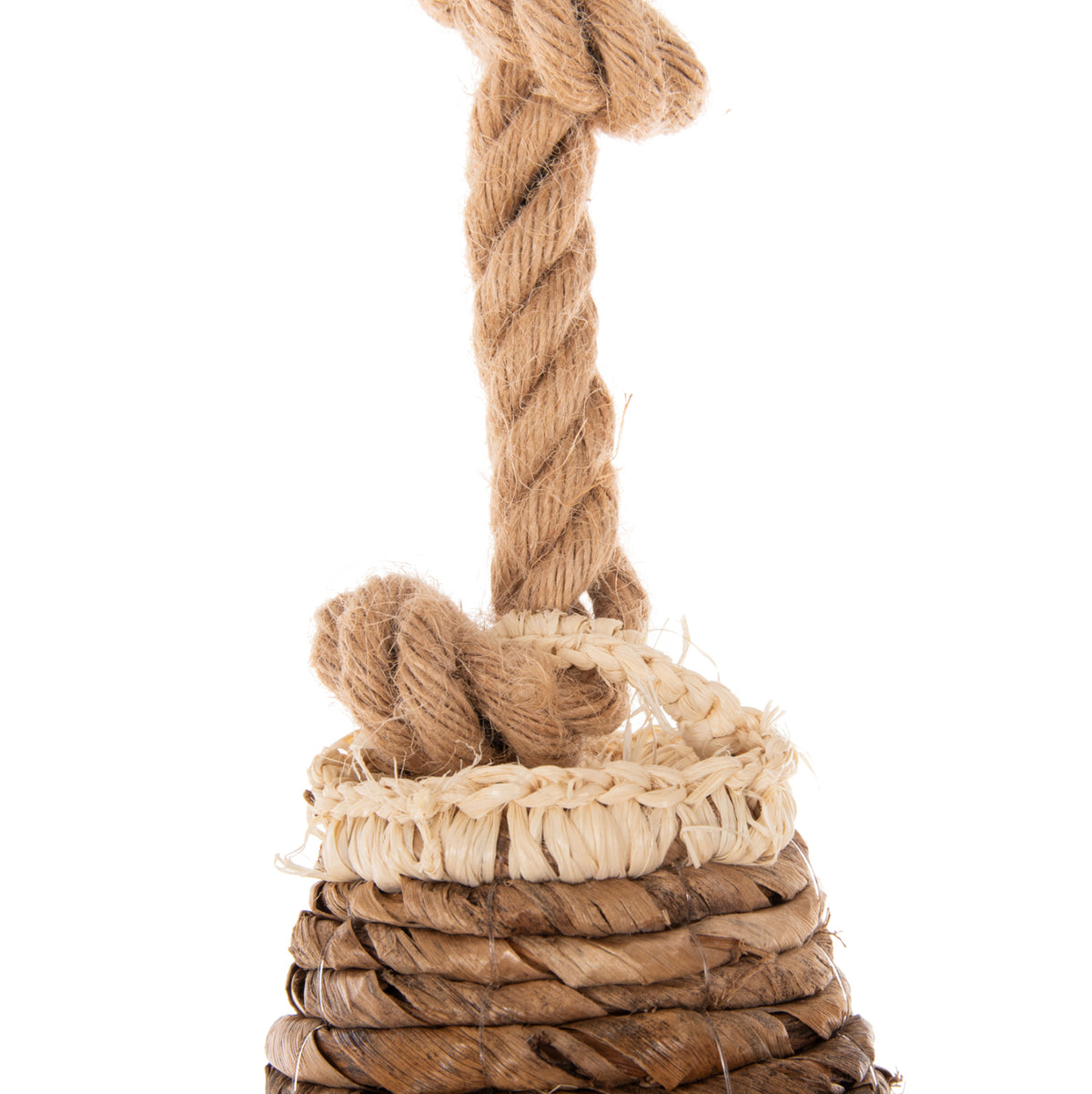 PENDANT CEILING LIGHT SET WITH ROPE AND PALM FIBERS D41x155