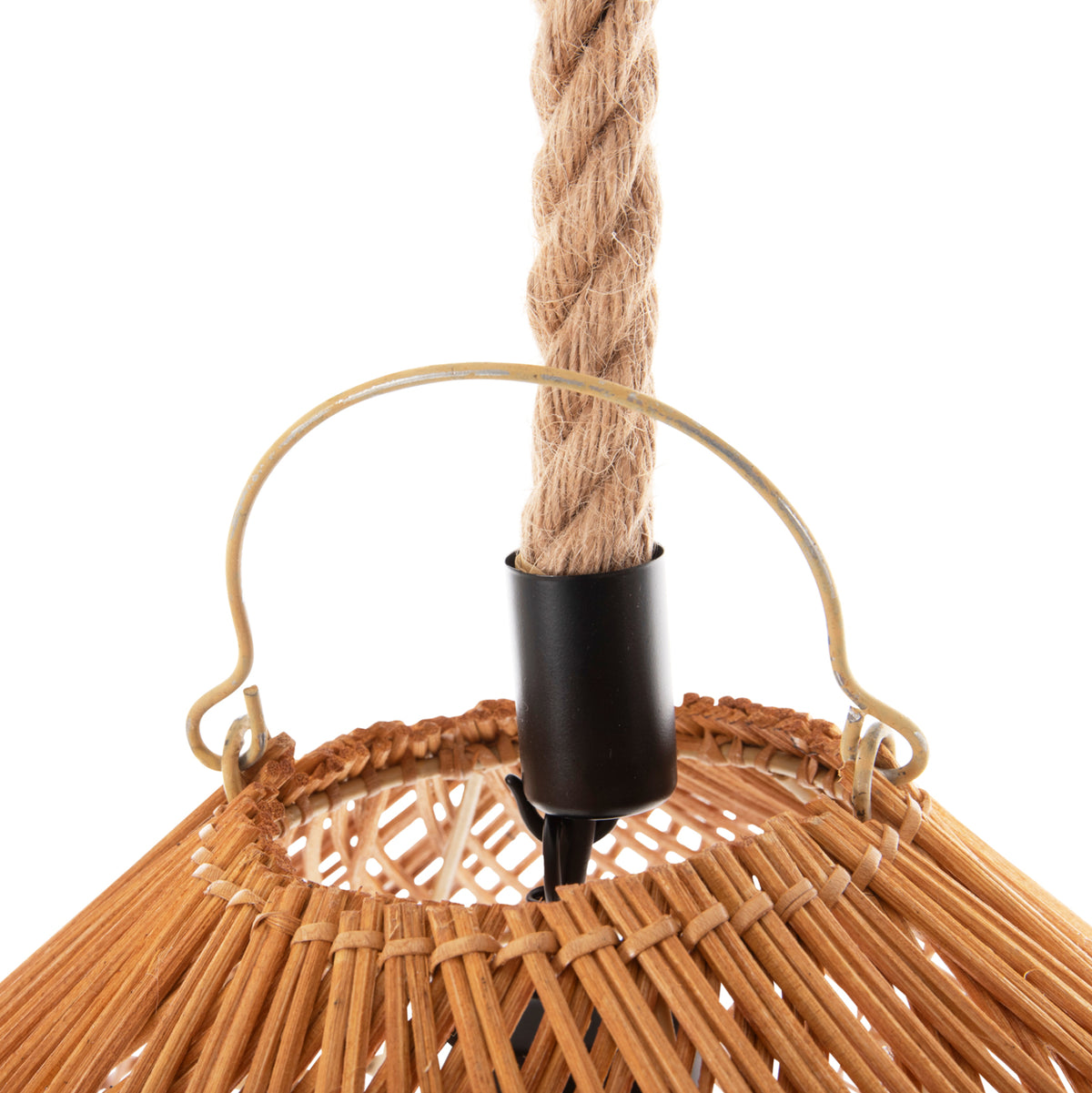 PENDANT LIGHT SET ROPE AND NATURAL RATTAN Φ58.5x131