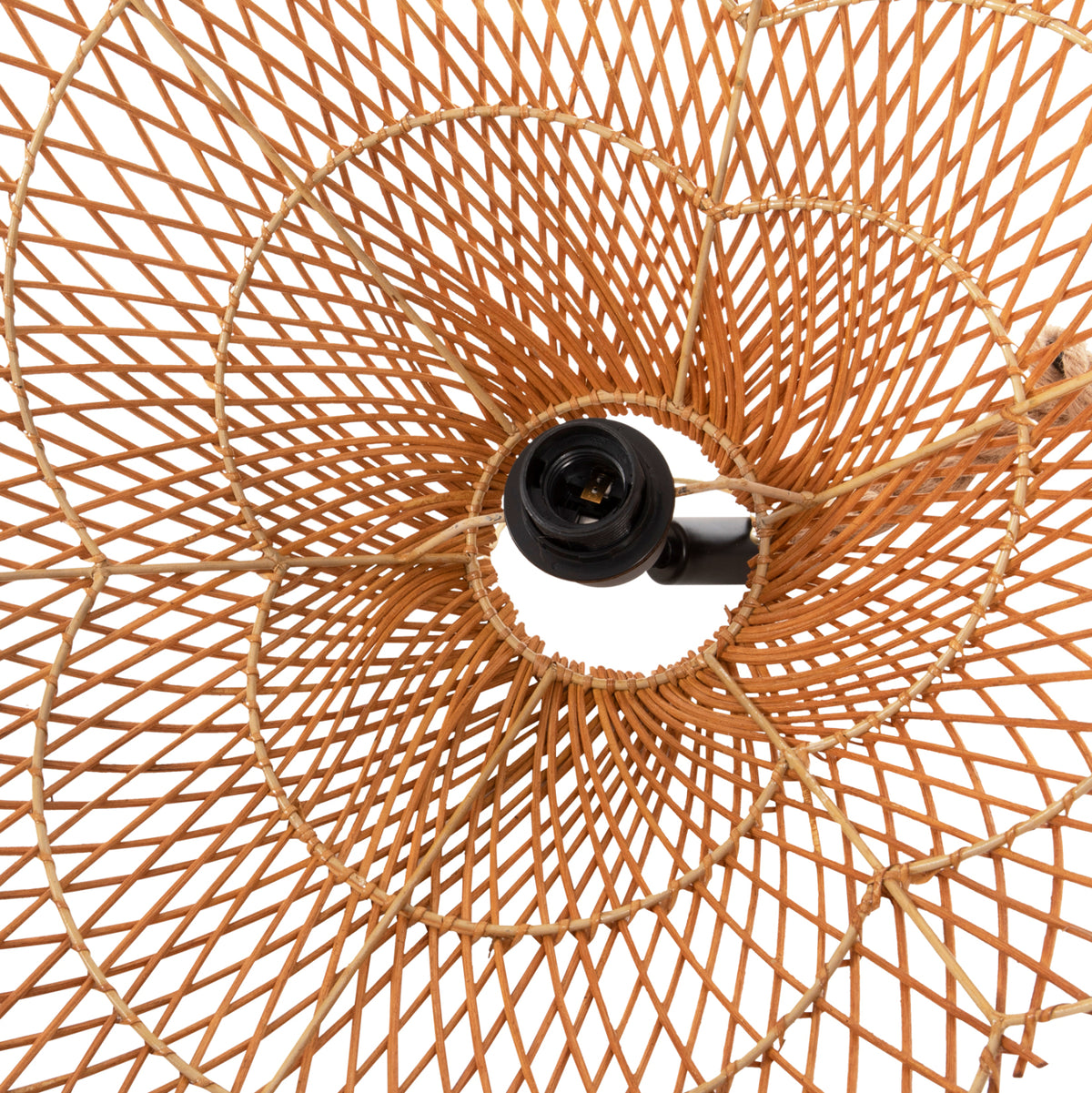 PENDANT LIGHT SET ROPE AND NATURAL RATTAN Φ58.5x131