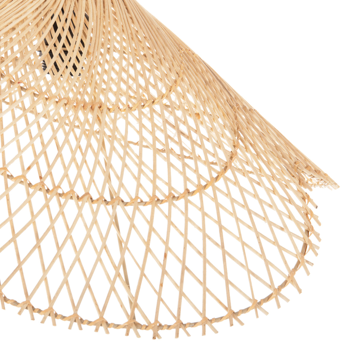 CEILING LIGHT SET, ROPE PENDANT AND NATURAL RATTAN, D58.5x131