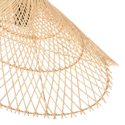 CEILING LIGHT SET, ROPE PENDANT AND NATURAL RATTAN, D58.5x131