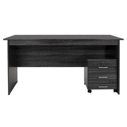 2PC OFFICE SET DESK & DRAWER UNIT ANTHRACITE COLOR
