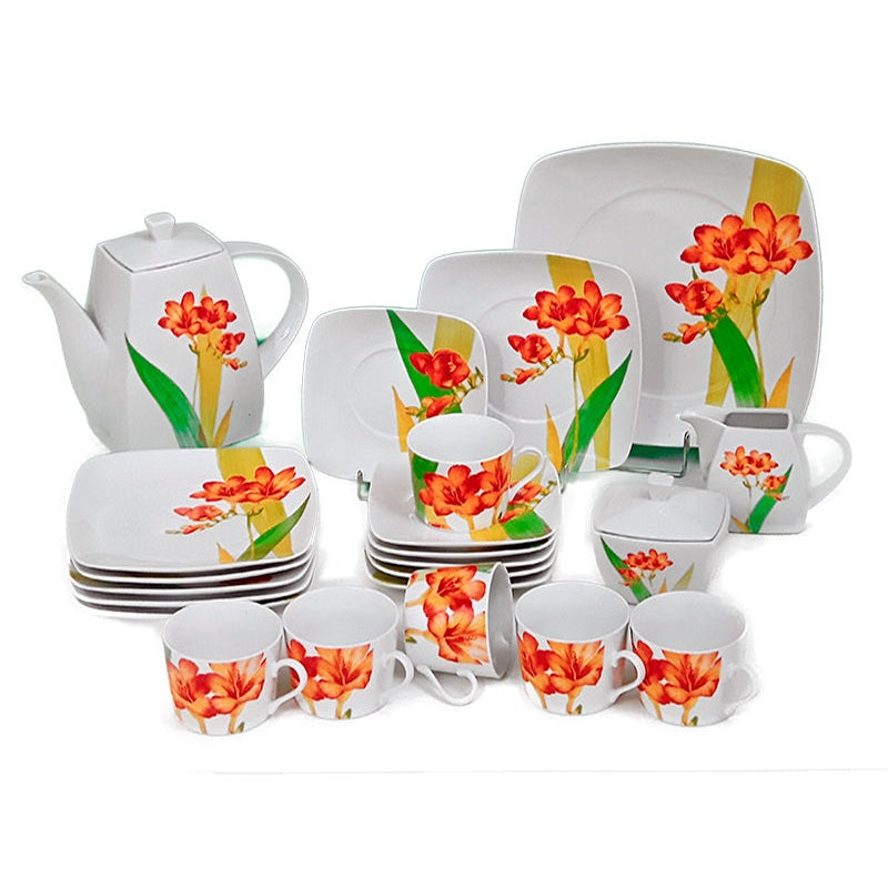 Σετ Πάστας - Σετ Τσαγιού Πορσελάνης 22 Τεμ