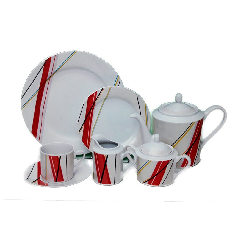 Σετ Πάστας - Σετ Τσαγιού Πορσελάνης 22 Τεμ