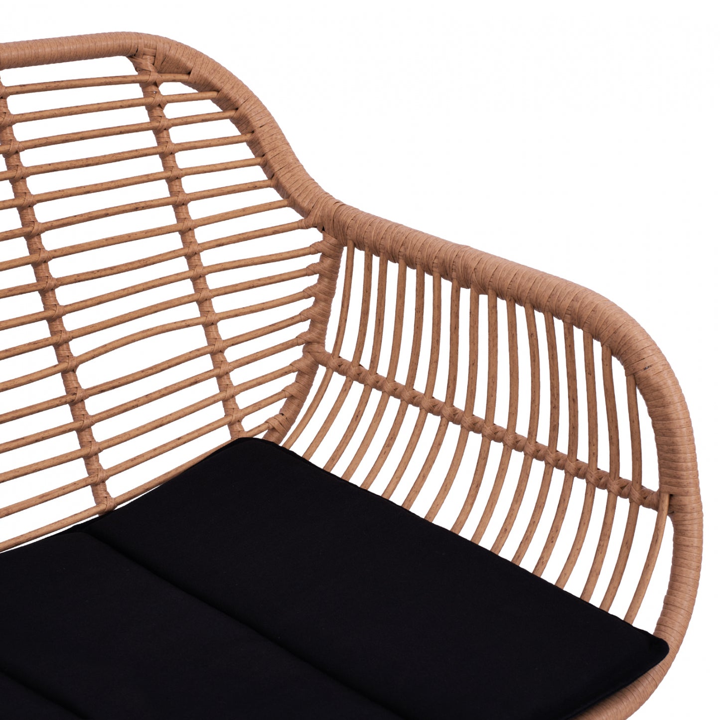 ΣΕΤ ΣΑΛΟΝΙ 4 ΤΜΧ ALLEGRA ΜΕΤΑΛΛΟ & WICKER ΣΕ ΜΠΕΖ ΧΡΩΜΑ