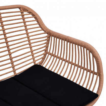 ΣΕΤ ΣΑΛΟΝΙ 4 ΤΜΧ ALLEGRA ΜΕΤΑΛΛΟ & WICKER ΣΕ ΜΠΕΖ ΧΡΩΜΑ