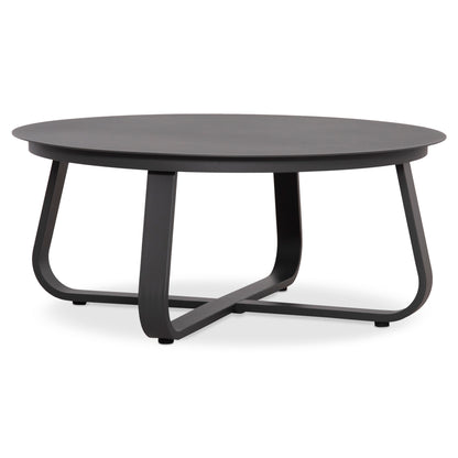 PACIFIC 5-PIECE OUTDOOR LIVING SET DARK GREY ALUMINUM CREAM FABRIC