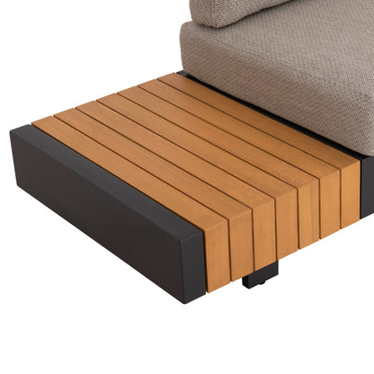 4-PIECE OUTDOOR LOUNGE SET ADHARA ALUMINUM OLEFIN FABRIC SINTERED STONE