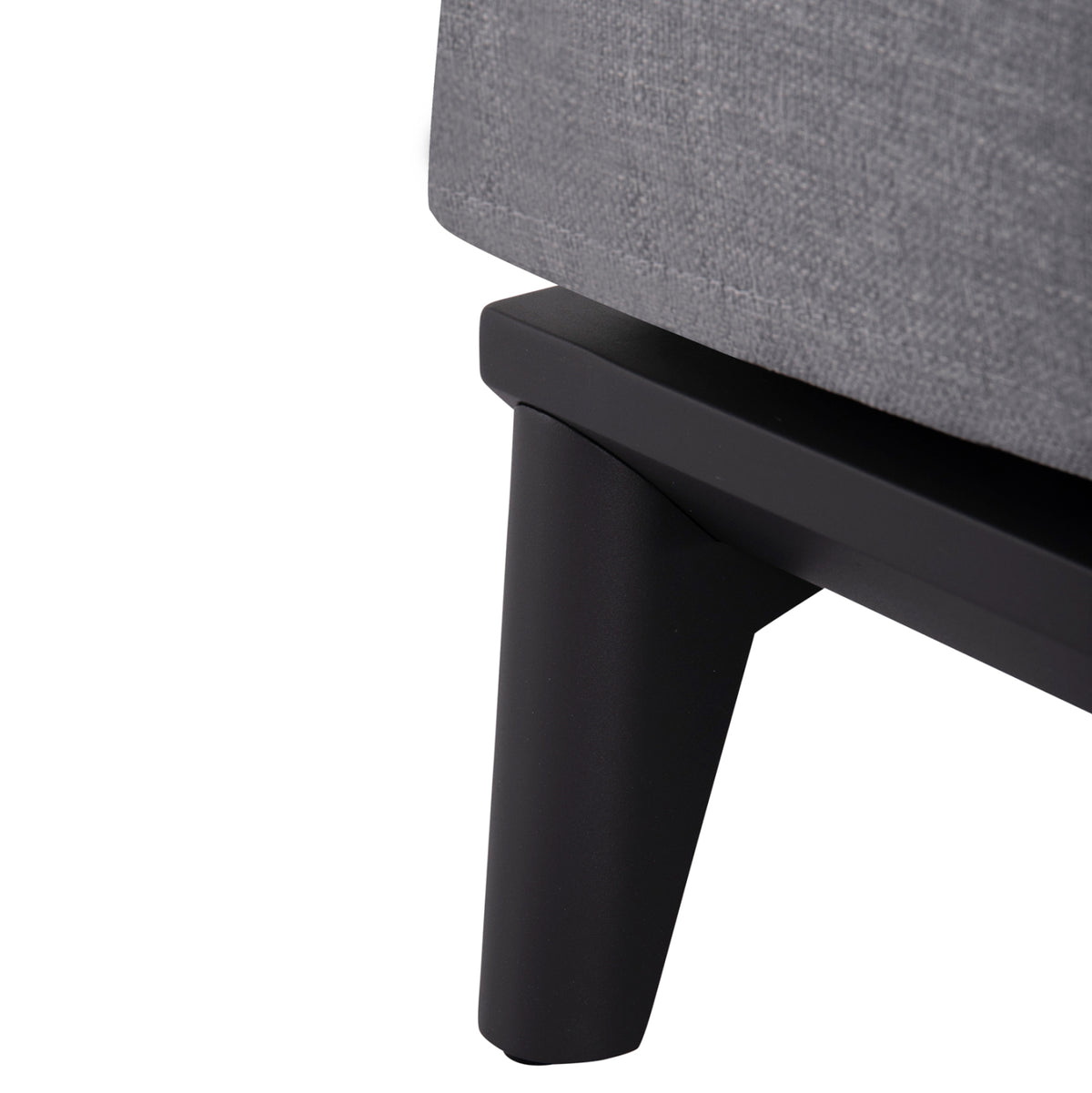 ORION 4-PIECE OUTDOOR CORNER LOUNGE SET, DARK GREY ALUMINUM & OLEFIN