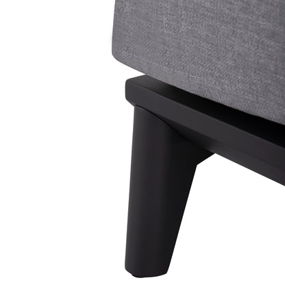 ORION 4-PIECE OUTDOOR CORNER LOUNGE SET, DARK GREY ALUMINUM & OLEFIN
