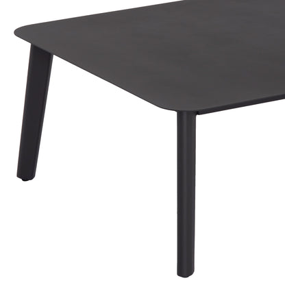 ORION 4-PIECE OUTDOOR CORNER LOUNGE SET, DARK GREY ALUMINUM & OLEFIN