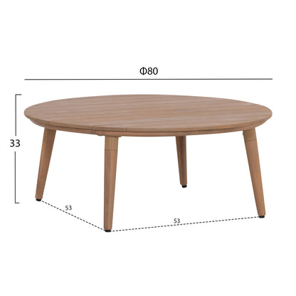 OUTDOOR LOUNGE SET 4 PCS KANU ACACIA WOOD METAL ROPE BEIGE