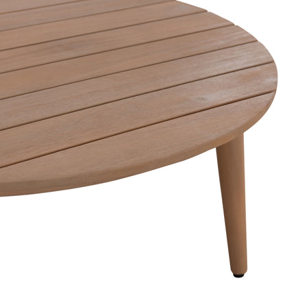 OUTDOOR LOUNGE SET 4 PCS KANU ACACIA WOOD METAL ROPE BEIGE