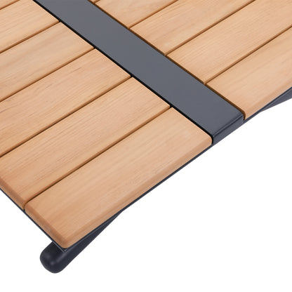 5-PIECE OUTDOOR LOUNGE SET MEILANI ALUMINUM EUCALYPTUS WOOD ROPE