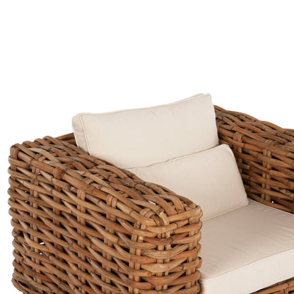 ΣΕΤ ΣΑΛΟΝΙ ΕΞ. ΧΩΡΟΥ TROPEL 4 ΤΜΧ ΦΥΣΙΚΟ RATTAN ΞΥΛΟ ΜΑΟΝΙ ΛΕΥΚΑ ΜΑΞΙΛΑΡΙΑ