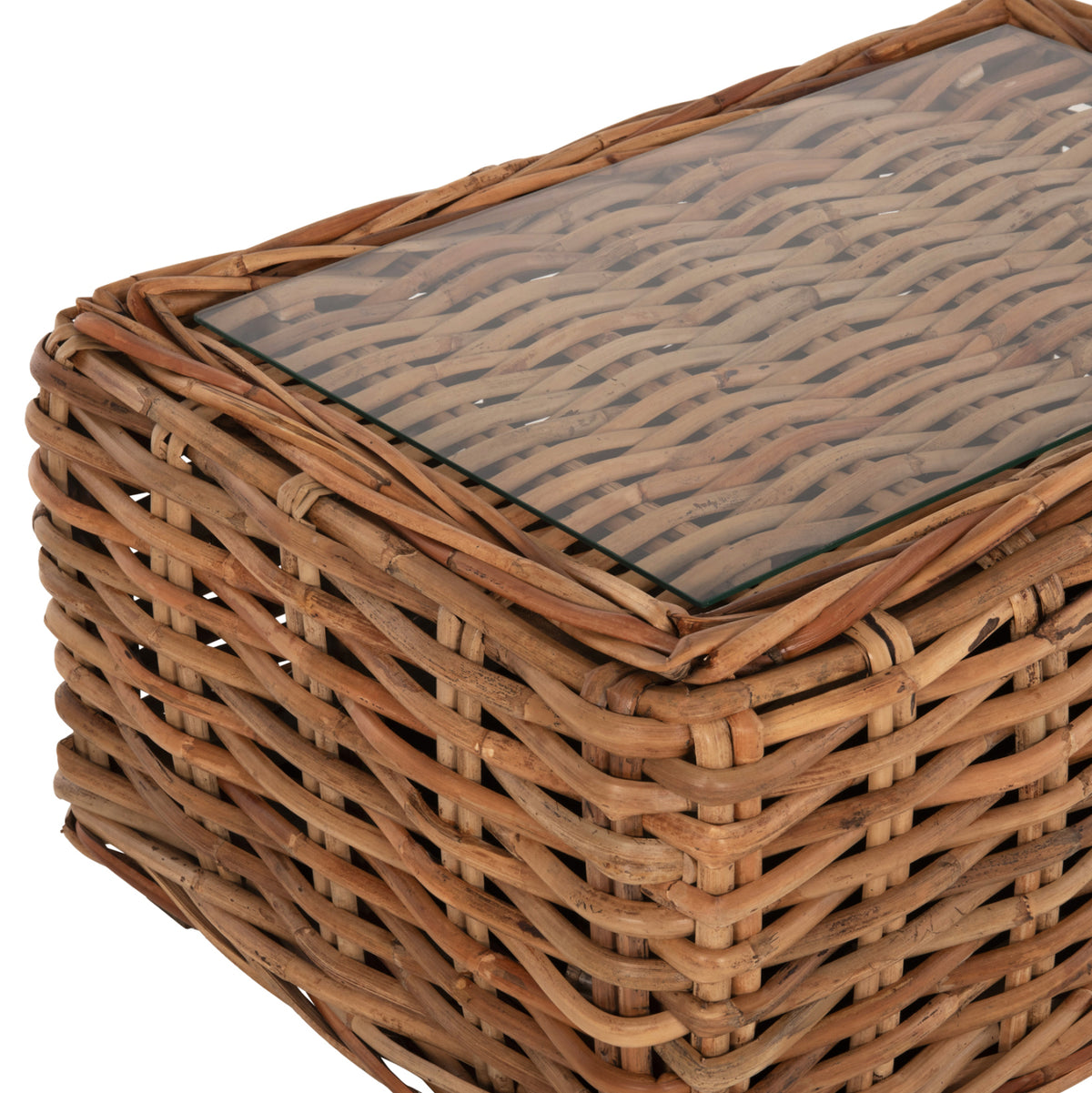 ΣΕΤ ΣΑΛΟΝΙ ΕΞ. ΧΩΡΟΥ TROPEL 4 ΤΜΧ ΦΥΣΙΚΟ RATTAN ΞΥΛΟ ΜΑΟΝΙ ΛΕΥΚΑ ΜΑΞΙΛΑΡΙΑ