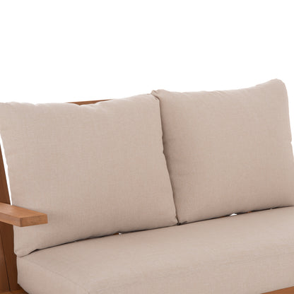 LOUNGE SET 4 PCS MIREX ACACIA WOOD POLYESTER CUSHIONS ECRU