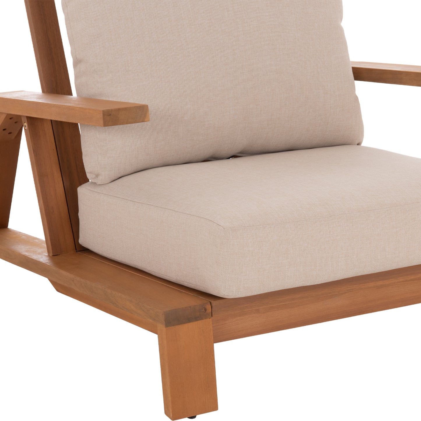 LOUNGE SET 4 PCS MIREX ACACIA WOOD POLYESTER CUSHIONS ECRU