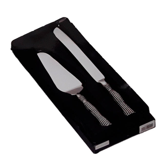 Σετ 2 Τεμάχια Σπάτουλα/Μαχαίρι Επάργυρο Λακαριστό