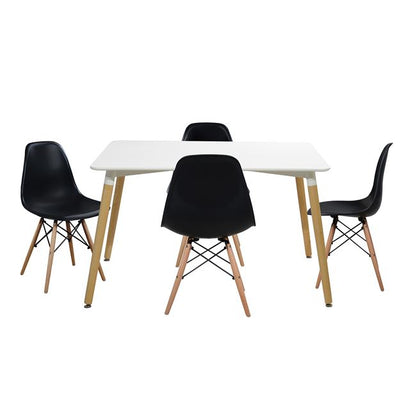 ΣΕΤ ΤΡΑΠΕΖΑΡΙΑ 5 ΤΕΜ ΤΡΑΠΕΖΙ MINIMAL 120x80x73 TWIST ΜΑΥΡΕΣ