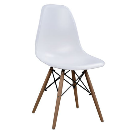DINING SET 5 PCS MINIMAL TABLE 120x80cm TWIST WHITE