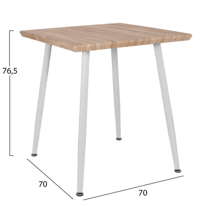 3 PC DINING SET PALOMA SQUARE TABLE & 2 CHAIRS IN WHITE