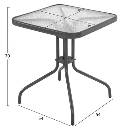 ΣΕΤ ΤΡΑΠΕΖΑΡΙΑΣ 3 ΤΜΧ ΜΕ 2 ΚΑΡΕΚΛΕΣ & ΤΡΑΠΕΖΙ 60x60εκ