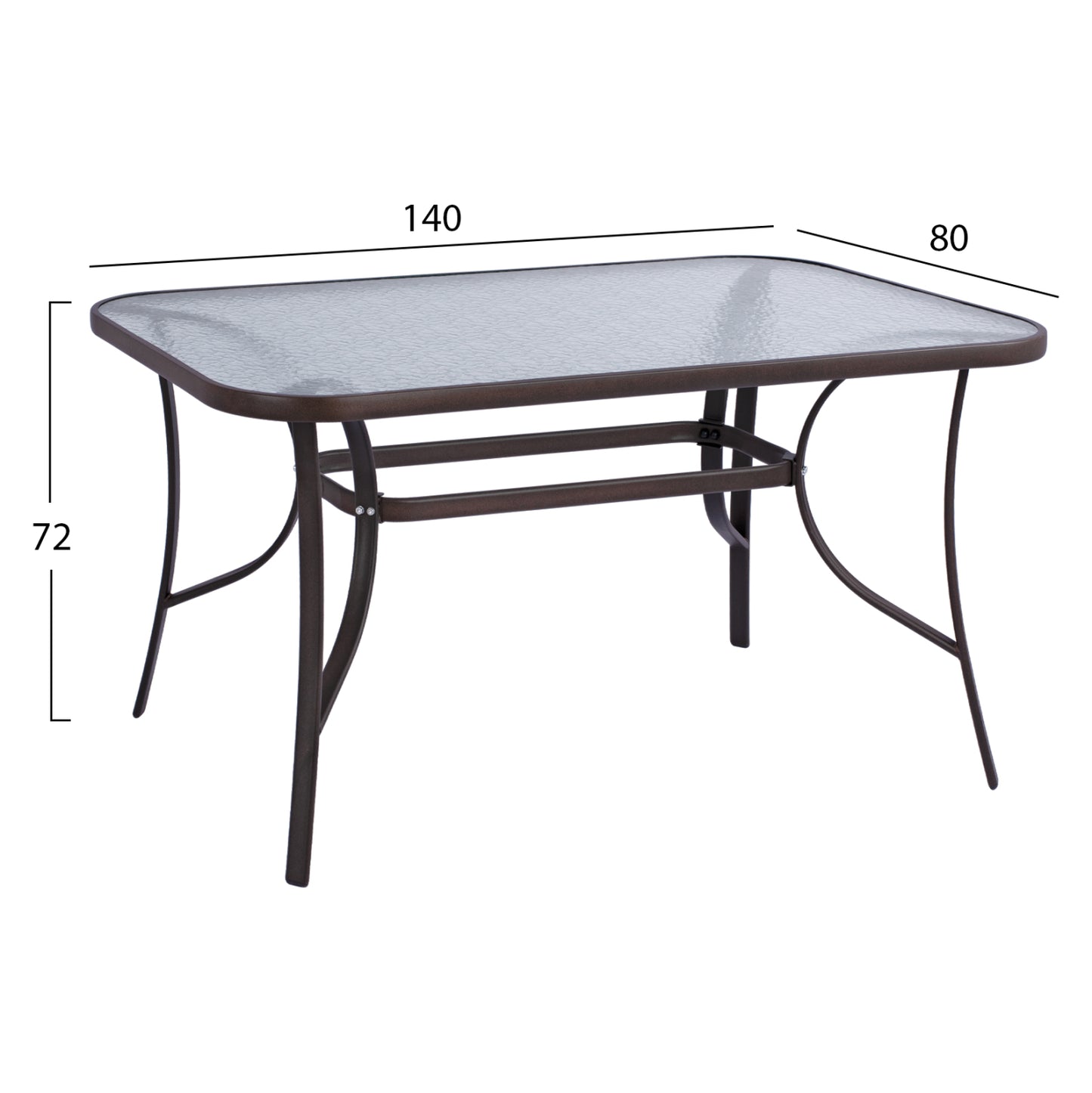 5 PC OUTDOOR DINING SET BRUNO METAL & WICKER IN BROWN
