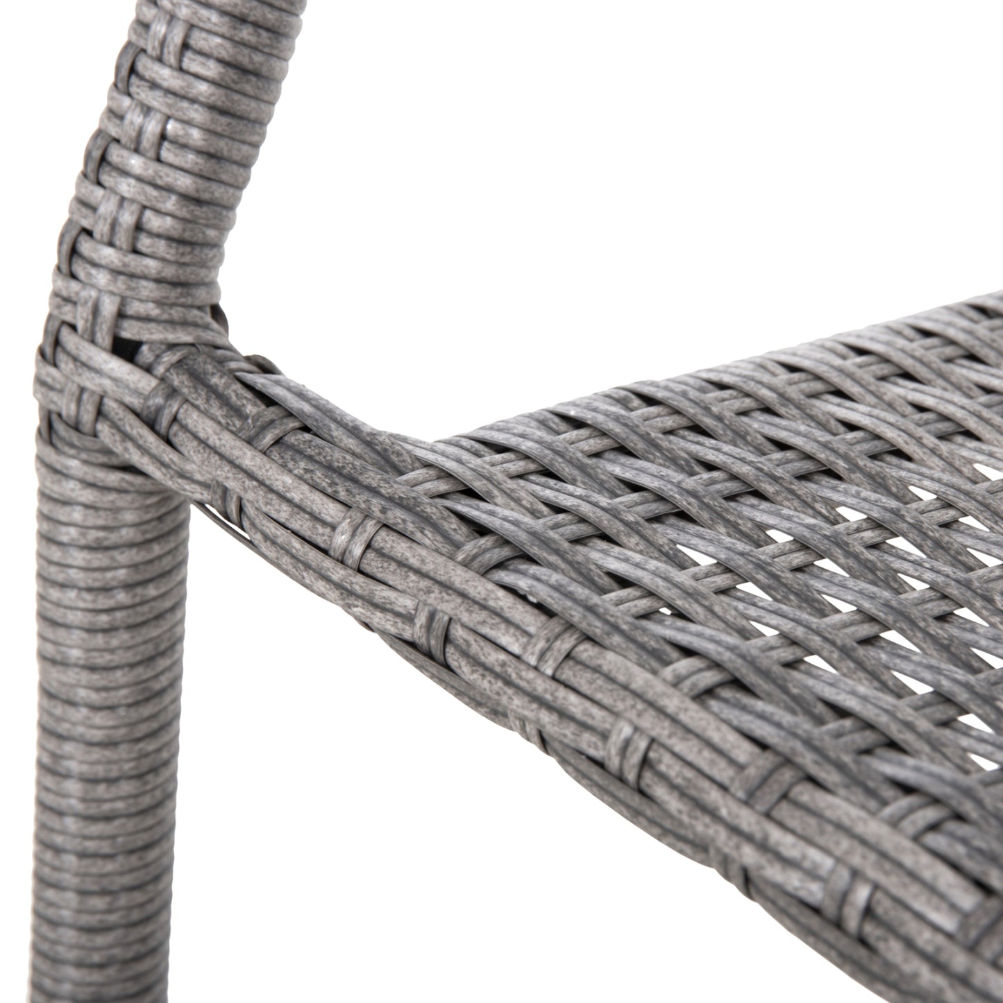 5-PIECE OUTDOOR DINING SET BRUNO METAL & WICKER IN GREY