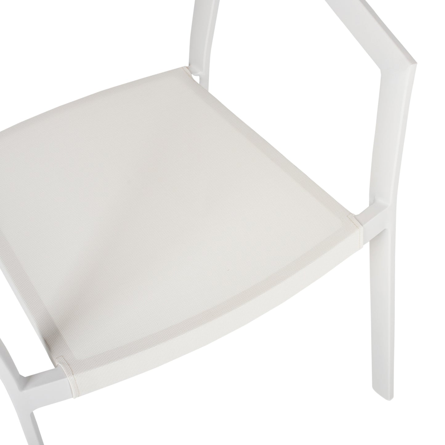 DINING SET 5 PCS TABER CHAIRS & TABLE ALUM. POLYWOOD WHITE