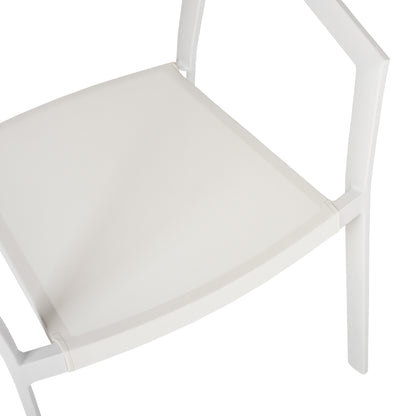 DINING SET 5 PCS TABER CHAIRS & TABLE ALUM. POLYWOOD WHITE
