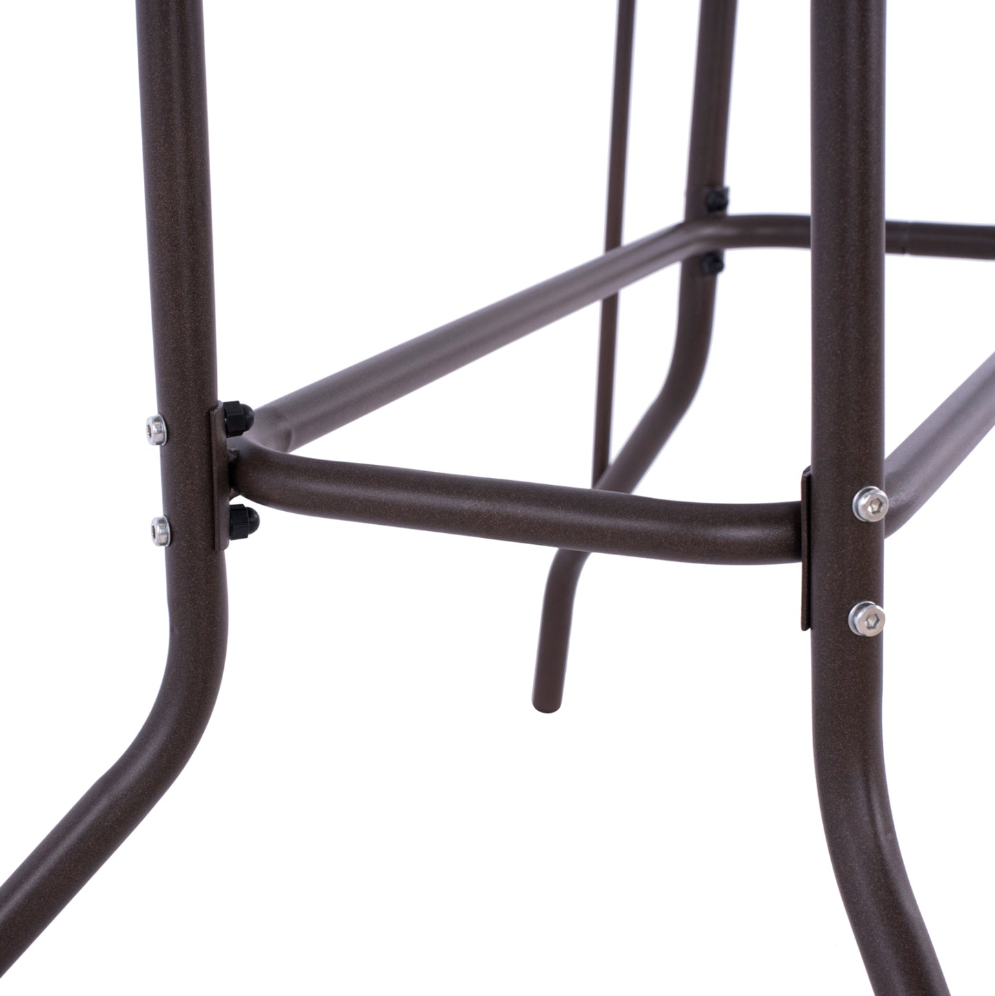 DINING SET 5 PCS ADAM TABLE 110x60cm & 4 ARMCHAIRS BROWN