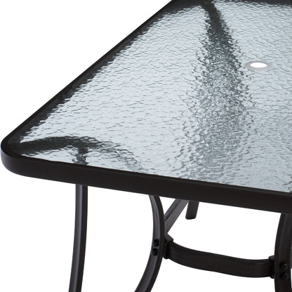 5-PC DINING SET BRAVO TABLE & 4 CHAIRS 120x70cm BROWN