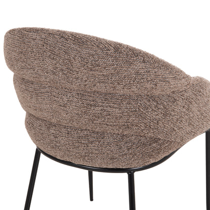 ΣΕΤ ΤΡΑΠΕΖΑΡΙΑΣ 5 ΤΜΧ DRENNY ΚΕΡΑΜΙΚΟ TOP ΥΦΑΣΜΑ TAUPE & ΜΕΤΑΛ. ΠΟΔΙΑ