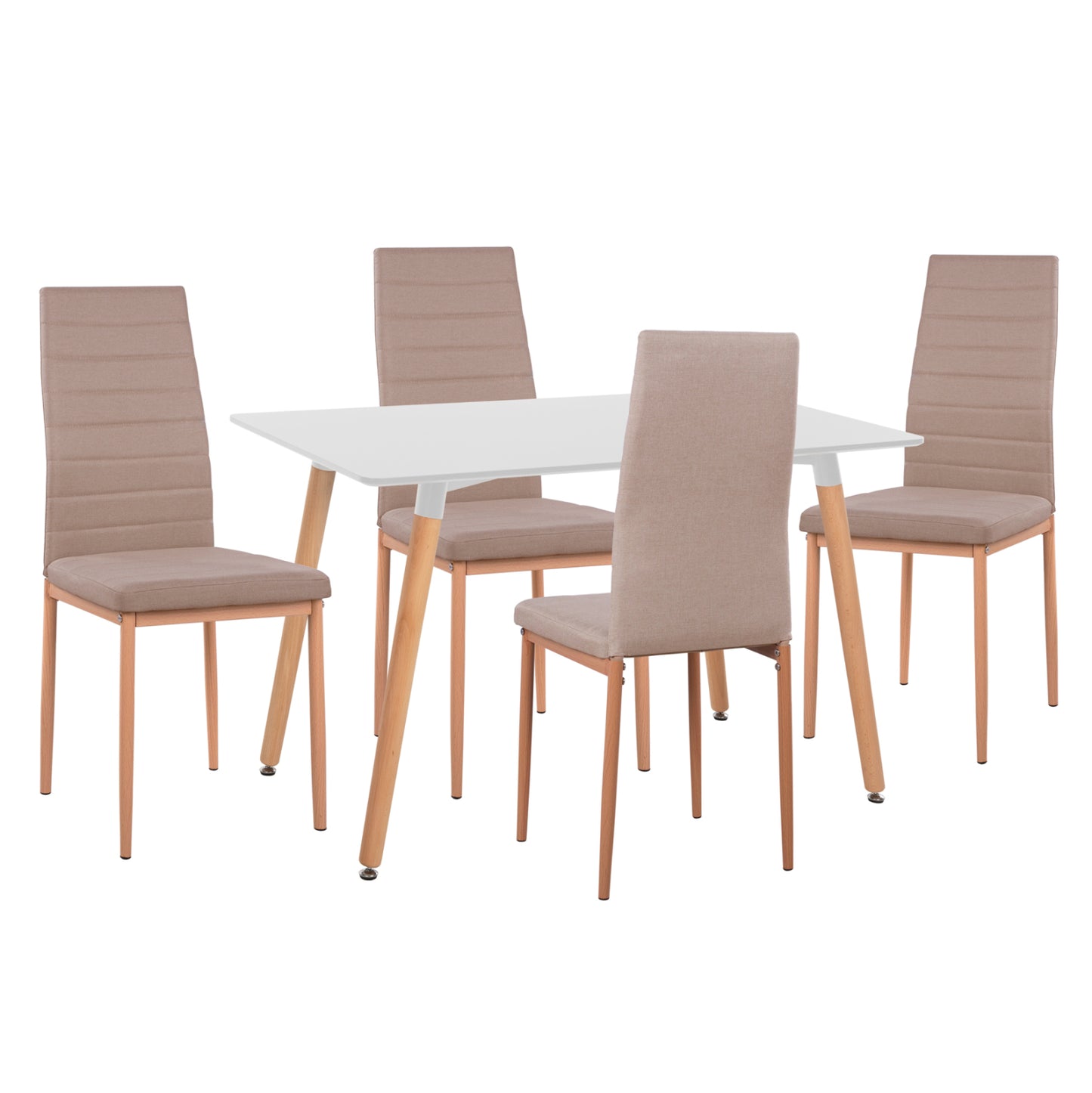ΣΕΤ ΤΡΑΠΕΖΑΡΙΑΣ 5 ΤΜΧ MINIMAL ΛΕΥΚΟ MDF ΜΠΕΖ ΥΦΑΣΜΑ