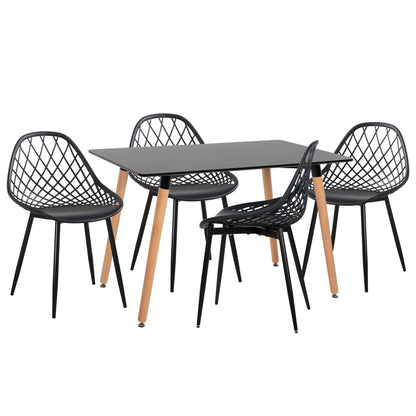 ΣΕΤ ΤΡΑΠΕΖΑΡΙΑΣ 5 ΤΜΧ LIO MDF TOP & ΠΟΛΥΠΡΟΠΥΛΕΝΙΟ ΣΕ ΜΑΥΡΟ