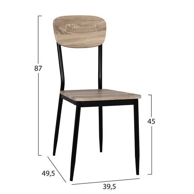 ΣΕΤ ΤΡΑΠΕΖΑΡΙΑΣ 5 ΤΜΧ ME SONAMA ΕΠΙΦΑΝΕΙΑ ΚΑΙ ΜΑΥΡΑ ΠΟΔΙΑ 110x70x76