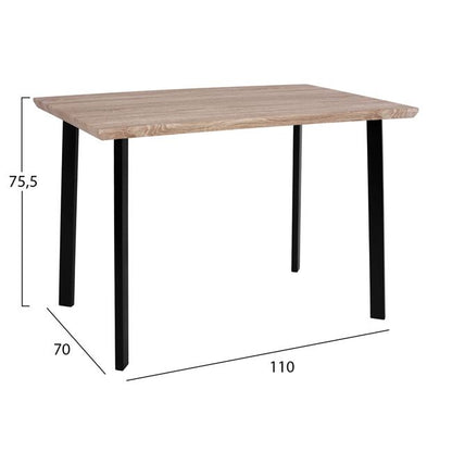 ΣΕΤ ΤΡΑΠΕΖΑΡΙΑΣ 5 ΤΜΧ ME SONAMA ΕΠΙΦΑΝΕΙΑ ΚΑΙ ΜΑΥΡΑ ΠΟΔΙΑ 110x70x75,5