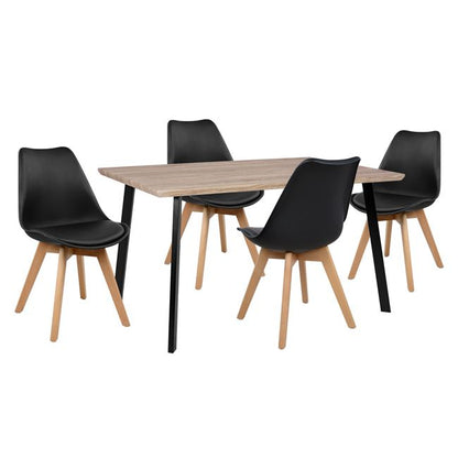 ΣΕΤ ΤΡΑΠΕΖΑΡΙΑΣ 5 ΤΜΧ ΤΡΑΠΕΖΙ 140x80x76 & 4 ΚΑΡΕΚΛΕΣ VEGAS
