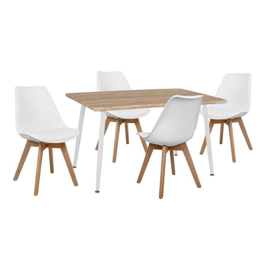 DINING SET 5 PCS TABLE 120x70x76.5 & CHAIRS VEGAS