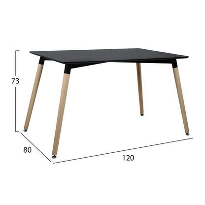 5 PC DINING SET WITH TABLE AND 4 CHAIRS 120x80x73