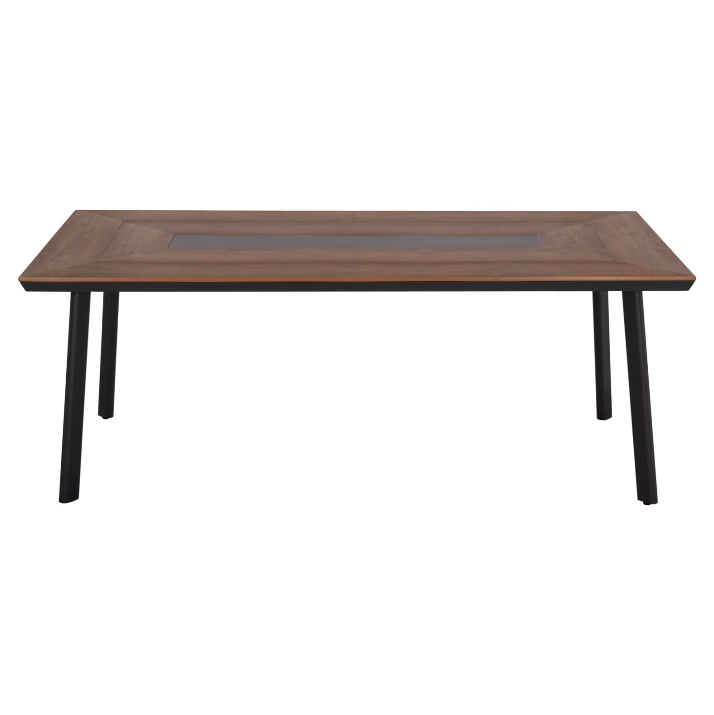 7-PIECE DINING SET MAERLY ALUMINUM & DARK GREY CUSHIONS POLYWOOD