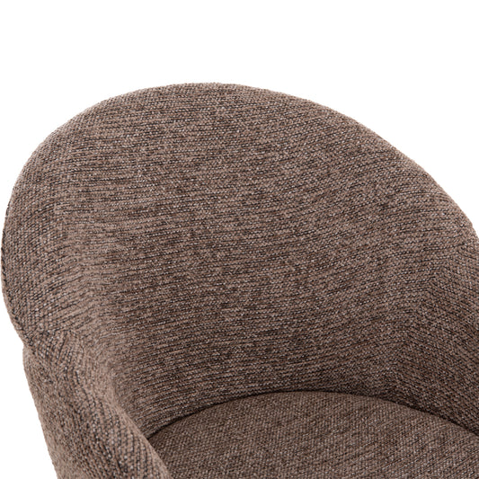 ΣΕΤ ΤΡΑΠΕΖΑΡΙΑΣ 7 ΤΜΧ MANDY MDF TOP ΥΦΑΣΜΑ TAUPE & ΜΕΤΑΛ. ΠΟΔΙΑ