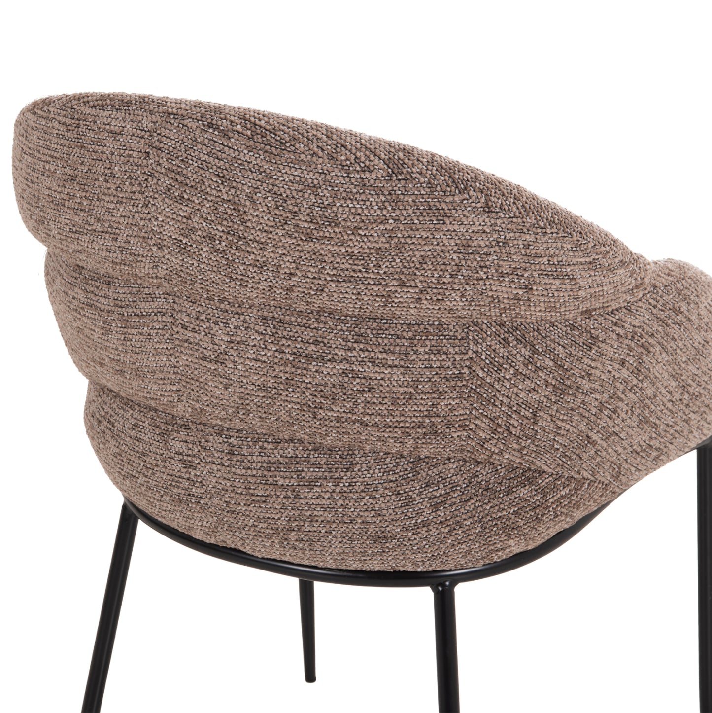 ΣΕΤ ΤΡΑΠΕΖΑΡΙΑΣ 7 ΤΜΧ MANDY MDF TOP ΥΦΑΣΜΑ TAUPE & ΜΕΤΑΛ. ΠΟΔΙΑ