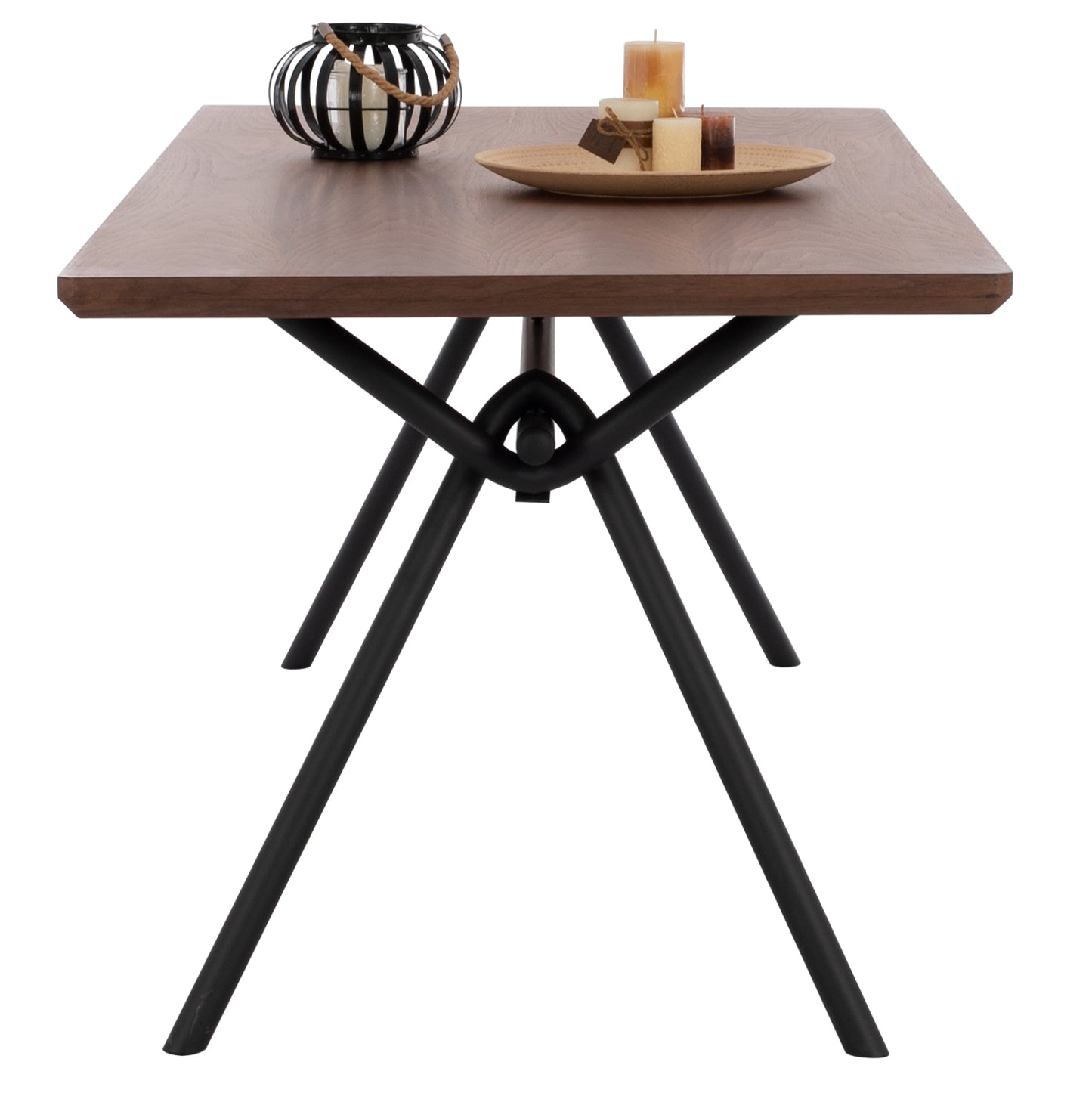 ΣΕΤ ΤΡΑΠΕΖΑΡΙΑΣ 7 ΤΜΧ MANDY MDF TOP ΥΦΑΣΜΑ TAUPE & ΜΕΤΑΛ. ΠΟΔΙΑ