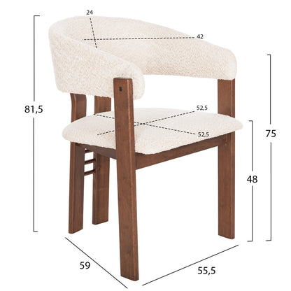 ΣΕΤ ΤΡΑΠΕΖΑΡΙΑΣ 7 ΤΜΧ ZARRA ΤΡΑΠΕΖΙ ΑΠΟ MDF ΚΑΡΕΚΛΕΣ ΜΕ ΜΠΟΥΚΛΕ ΥΦΑΣΜΑ