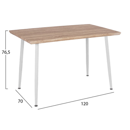DINING SET INDOOR 5PCS PALOMA WHITE SONAMA MDF TOP