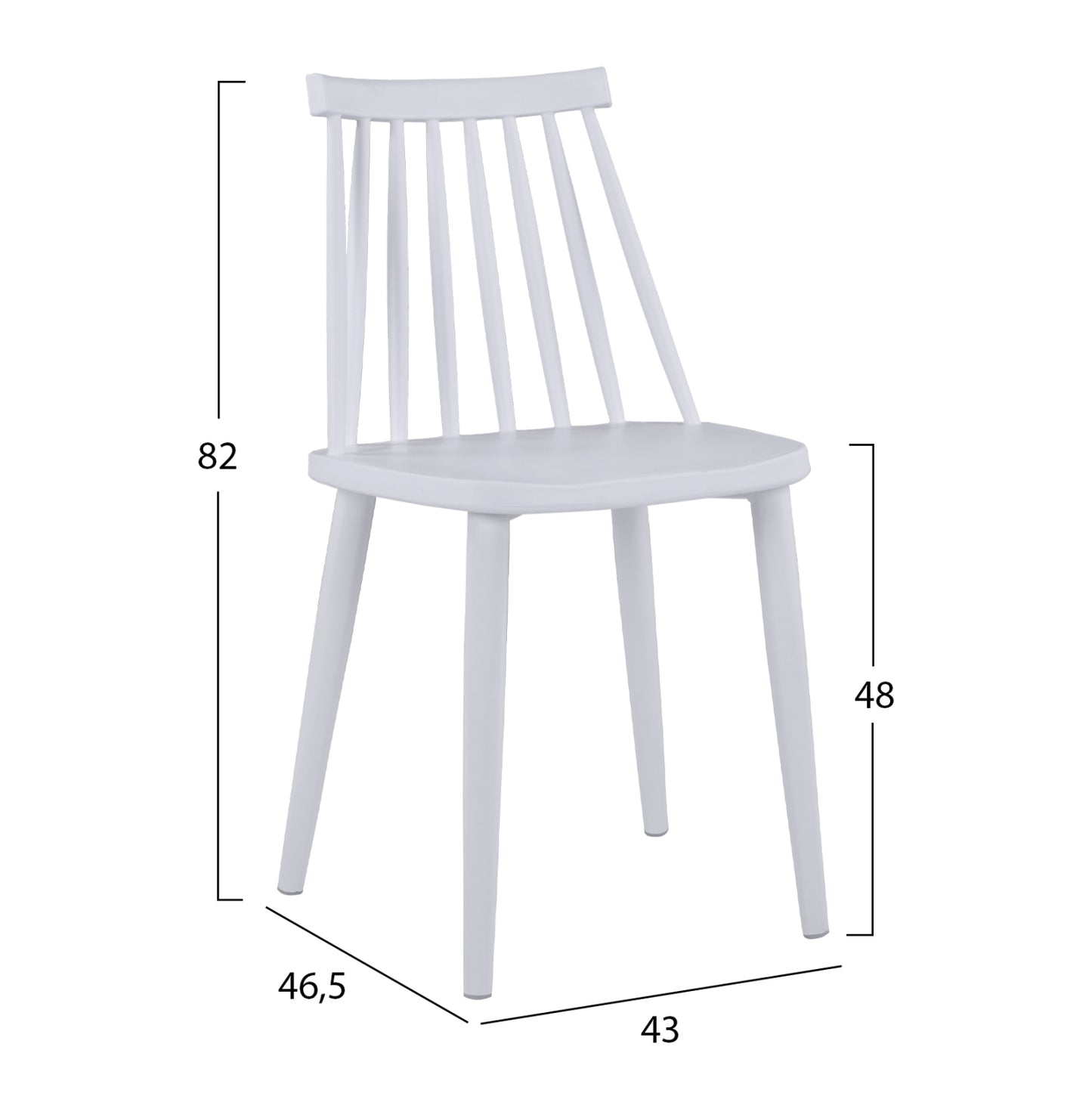DINING SET INDOOR 5PCS PALOMA WHITE SONAMA MDF TOP