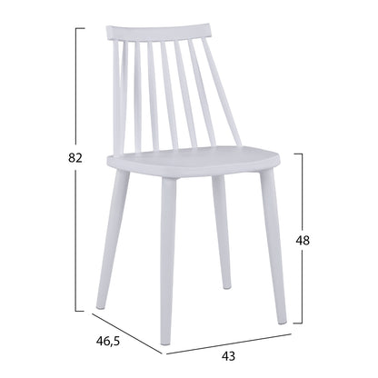 DINING SET INDOOR 5PCS PALOMA WHITE SONAMA MDF TOP